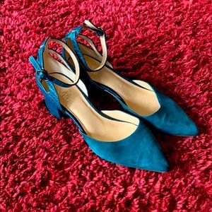 Franco Sarto Ankle Strap Block Heel Pumps size 8.5